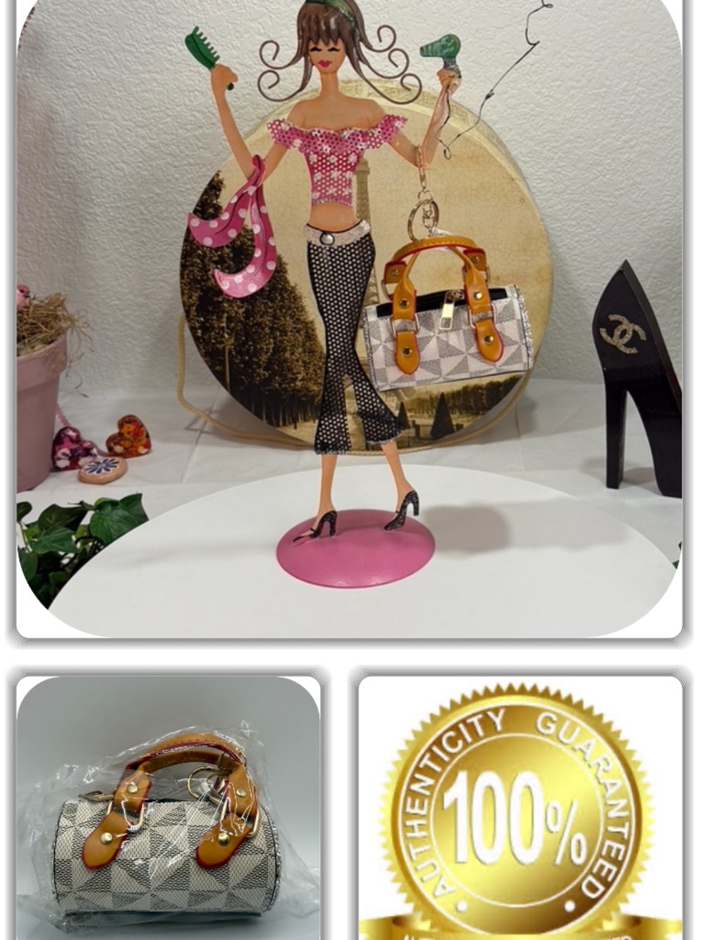 ALLURING UNBRANDED MINI BARREL BAG CHARM!